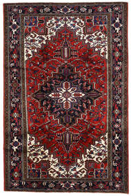 Heriz Teppe 196X294 Ekte Orientalsk Håndknyttet Mørk Rød (Ull, Persia/Iran)