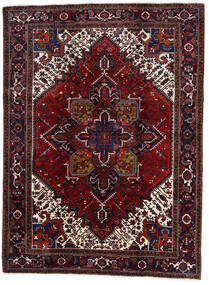 Heriz Teppe 220X296 Ekte Orientalsk Håndknyttet Mørk Rød (Ull, Persia/Iran)