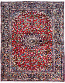  Najafabad Teppe 300X381 Ekte Orientalsk Håndknyttet Mørk Lilla/Mørk Grå Stort (Ull, Persia/Iran)