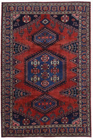  Wiss Teppe 214X318 Ekte Orientalsk Håndknyttet Mørk Rød/Mørk Lilla (Ull, Persia/Iran)