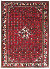  Hosseinabad Teppe 205X284 Ekte Orientalsk Håndknyttet Mørk Rød/Rød (Ull, Persia/Iran)