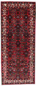  Hosseinabad Teppe 80X193 Ekte Orientalsk Håndknyttet Teppeløpere Mørk Rød/Svart (Ull, Persia/Iran)