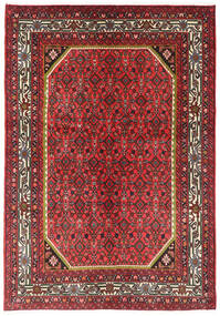  Hosseinabad Teppe 144X205 Ekte Orientalsk Håndknyttet Mørk Rød/Mørk Brun (Ull, Persia/Iran)
