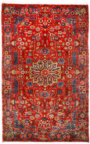  Nahavand Old Teppe 155X246 Ekte Orientalsk Håndknyttet Rust/Mørk Rød (Ull, Persia/Iran)