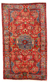  Nahavand Old Teppe 154X262 Ekte Orientalsk Håndknyttet Mørk Rød/Rød (Ull, Persia/Iran)