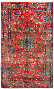  Nahavand Old Teppe 156X252 Ekte Orientalsk Håndknyttet Mørk Rød/Rød (Ull, Persia/Iran)