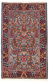  Kerman Teppe 91X152 Ekte Orientalsk Håndknyttet Mørk Rød/Mørk Grå (Ull, Persia/Iran)