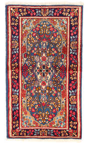  Kerman Teppe 91X162 Ekte Orientalsk Håndknyttet Rust/Mørk Rød (Ull, Persia/Iran)
