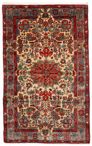  Nahavand Old Teppe 155X247 Ekte Orientalsk Håndknyttet Mørk Rød/Mørk Brun (Ull, Persia/Iran)