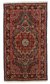  Kerman Teppe 114X205 Ekte Orientalsk Håndknyttet Mørk Brun/Mørk Rød (Ull, Persia/Iran)