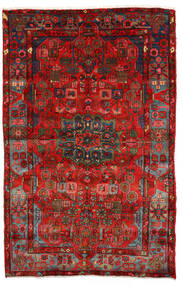 Nahavand Old Teppe 154X264 Ekte Orientalsk Håndknyttet Mørk Rød/Rust (Ull, Persia/Iran)