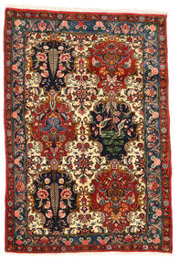  Bakhtiar Collectible Teppe 110X160 Ekte Orientalsk Håndknyttet Mørk Brun/Mørk Rød (Ull, Persia/Iran)