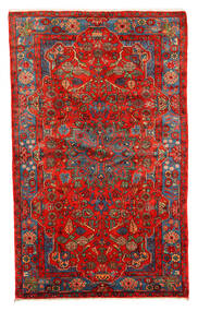  Nahavand Old Teppe 152X245 Ekte Orientalsk Håndknyttet Mørk Rød/Rød (Ull, Persia/Iran)