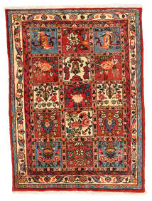  Bakhtiar Collectible Teppe 106X140 Ekte Orientalsk Håndknyttet Rust/Mørk Rød (Ull, Persia/Iran)
