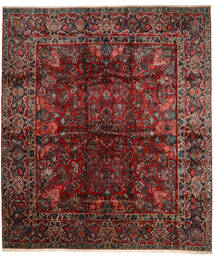 Sarough Teppe 420X485 Ekte Orientalsk Håndknyttet Mørk Rød/Mørk Brun Stort (Ull, Persia/Iran)