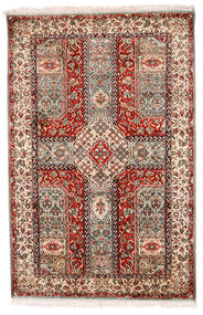  Kashmir Ren Silke Teppe 99X155 Ekte Orientalsk Håndknyttet Mørk Brun/Mørk Rød (Silke, India)