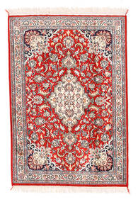 Kashmir Ren Silke Teppe 64X93 Ekte Orientalsk Håndknyttet Beige/Lys Grå (Silke, India)