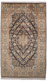  Kashmir Ren Silke Teppe 96X154 Ekte Orientalsk Håndknyttet Lys Grå/Brun (Silke, India)