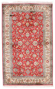  Kashmir Ren Silke Teppe 97X154 Ekte Orientalsk Håndknyttet Beige/Lysbrun (Silke, India)