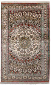 97X156 Kashmir Ren Silke Teppe Orientalsk Brun/Beige (Silke, India)