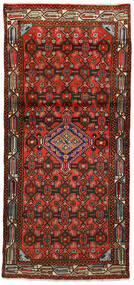  Hosseinabad Teppe 85X185 Ekte Orientalsk Håndknyttet Teppeløpere Brun/Rød (Ull, )