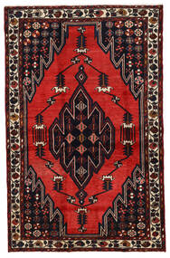  Hamadan Teppe 130X205 Ekte Orientalsk Håndknyttet Mørk Rød/Rust (Ull, Persia/Iran)