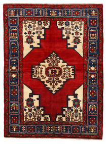  Orientalsk Nahavand Teppe 138X188 Rød/Mørk Lilla (Ull, Persia/Iran)
