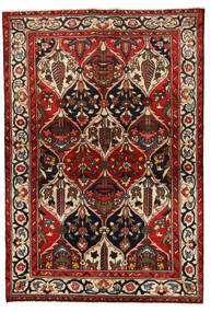  Bakhtiar Teppe 139X205 Ekte Orientalsk Håndknyttet Mørk Rød/Svart (Ull, Persia/Iran)