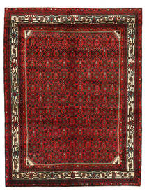 Hosseinabad Teppe 146X190 Ekte Orientalsk Håndknyttet Mørk Rød/Mørk Brun (Ull, Persia/Iran)