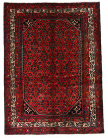  Hosseinabad Teppe 141X193 Ekte Orientalsk Håndknyttet Mørk Rød/Rød (Ull, )