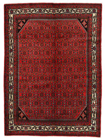  Hosseinabad Teppe 150X204 Ekte Orientalsk Håndknyttet Mørk Rød/Mørk Brun (Ull, Persia/Iran)