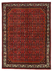  Hosseinabad Teppe 150X209 Ekte Orientalsk Håndknyttet Brun, Rød (Ull, Persia/Iran)