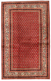  Sarough Teppe 133X214 Ekte Orientalsk Håndknyttet Rød/Beige (Ull, )