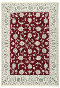  Nain 9La Sherkat Farsh Teppe 168X240 Ekte Orientalsk Håndknyttet Beige/Mørk Rød (Ull/Silke, Persia/Iran)