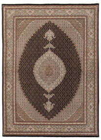  Tabriz 50 Raj Teppe 175X245 Ekte Orientalsk Håndknyttet Brun/Lys Grå (Ull/Silke, Persia/Iran)