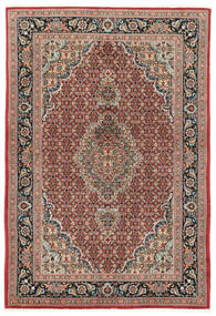  Moud Sherkat Farsh Teppe 140X208 Ekte Orientalsk Håndknyttet Mørk Rød/Mørk Brun (Ull/Silke, Persia/Iran)