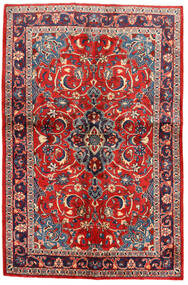  Sarough Teppe 134X203 Ekte Orientalsk Håndknyttet Rød, Mørk Grå (Ull, Persia/Iran)