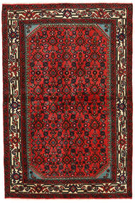  Hosseinabad Teppe 105X159 Ekte Orientalsk Håndknyttet Brun/Rød (Ull, )