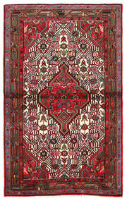  Hamadan Teppe 95X153 Ekte Orientalsk Håndknyttet Mørk Rød/Mørk Brun (Ull, Persia/Iran)