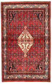  Hosseinabad Teppe 96X160 Ekte Orientalsk Håndknyttet Rød/Mørk Rød (Ull, )