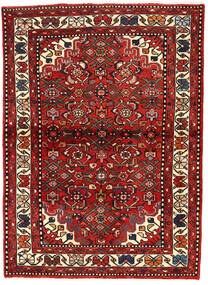 Hosseinabad Teppe 105X148 Ekte Orientalsk Håndknyttet Brun/Rød (Ull, )