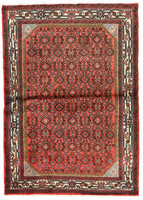  Hosseinabad Teppe 106X151 Ekte Orientalsk Håndknyttet Mørk Brun/Rust (Ull, Persia/Iran)