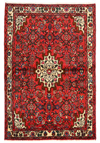  Hosseinabad Teppe 108X162 Ekte Orientalsk Håndknyttet Mørk Rød/Mørk Brun (Ull, Persia/Iran)