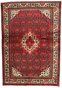  Hosseinabad Teppe 100X147 Ekte Orientalsk Håndknyttet Rød/Brun (Ull, )