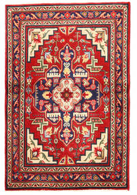  Tabriz Teppe 97X148 Ekte Orientalsk Håndknyttet Rød/Beige (Ull, )