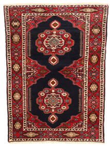  Mashad Teppe 102X135 Ekte Orientalsk Håndknyttet Mørk Rød/Mørk Brun (Ull, Persia/Iran)