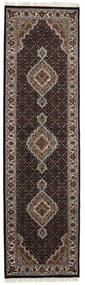  Tabriz Royal Teppe 84X302 Ekte Orientalsk Håndknyttet Teppeløpere Mørk Brun/Lys Grå ( India)