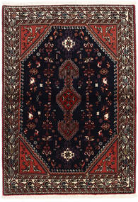  Abadeh Teppe 105X149 Ekte Orientalsk Håndknyttet Svart/Mørk Rød (Ull, Persia/Iran)