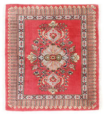  Kashmar Fine Teppe 75X84 Ekte Orientalsk Håndknyttet Rød, Mørk Rød (Ull, Persia/Iran)