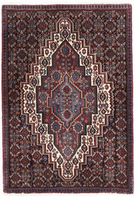  Senneh Teppe 73X105 Ekte Orientalsk Håndknyttet Mørk Rød/Mørk Brun (Ull, Persia/Iran)